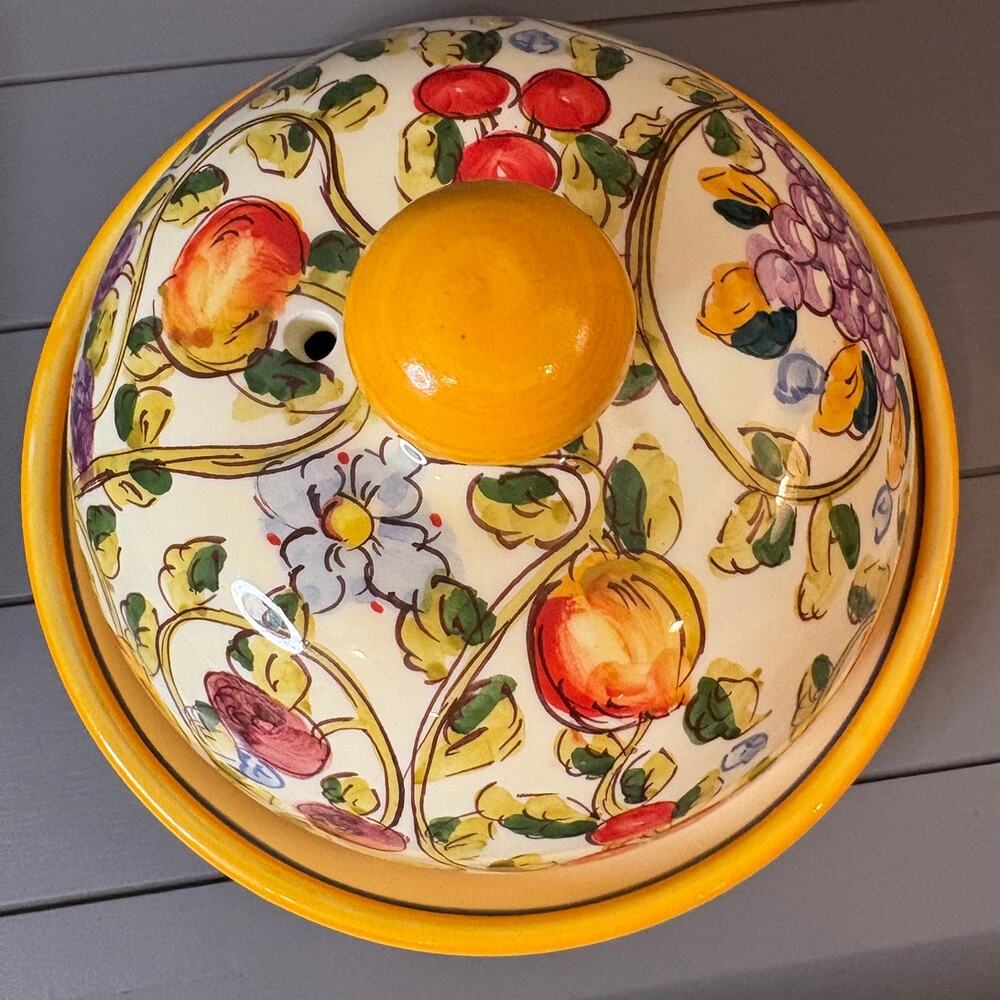 Hand Painted Cheese/Butter Keeper Signed - Picture 3 of 7